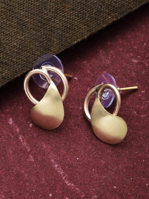 

PRITA Rose Gold-Toned Copper & Gold-Plated Handcrafted Contemporary Studs