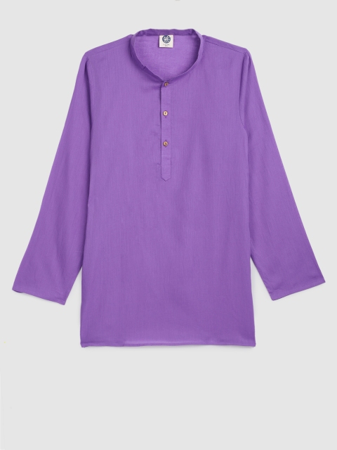

YK Boys Lavender Solid Straight Kurta