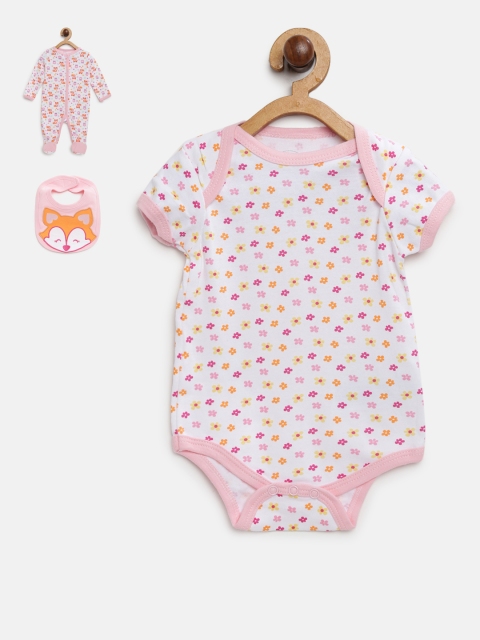 

Mothers Choice Girls Pack of White & Pink Bodysuit & Sleepsuit