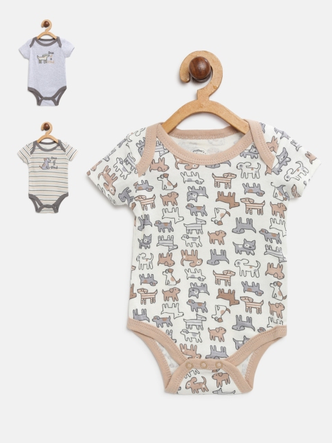 

Mothers Choice Boys Pack of 3 Bodysuits, Off white