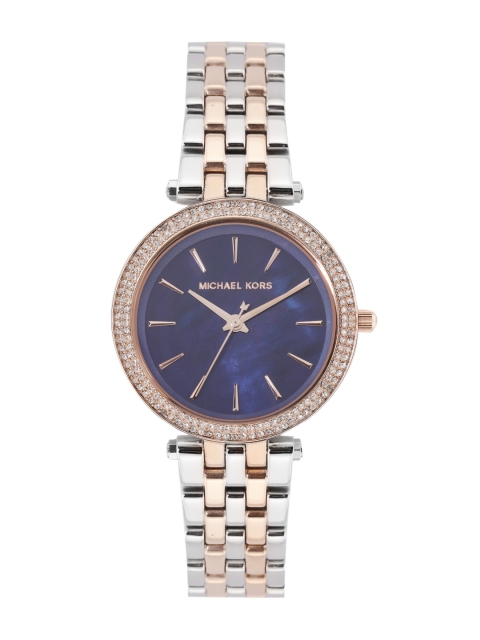 

Michael Kors Women Blue Embellished Analogue Watch MK3651I