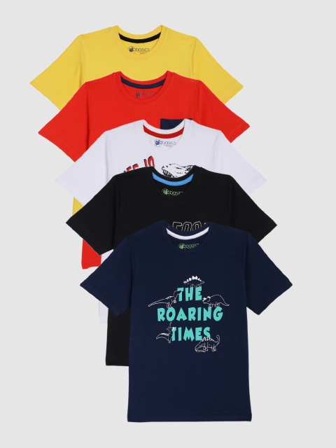 

YK Basics Boys Pack of 5 Tshirts, Multi