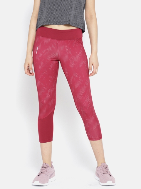 

Alcis Women Pink Printed 3/4th Running Tights