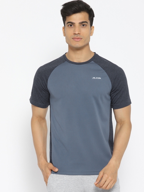 

Alcis Men Blue Self Design Round Neck Running T-shirt