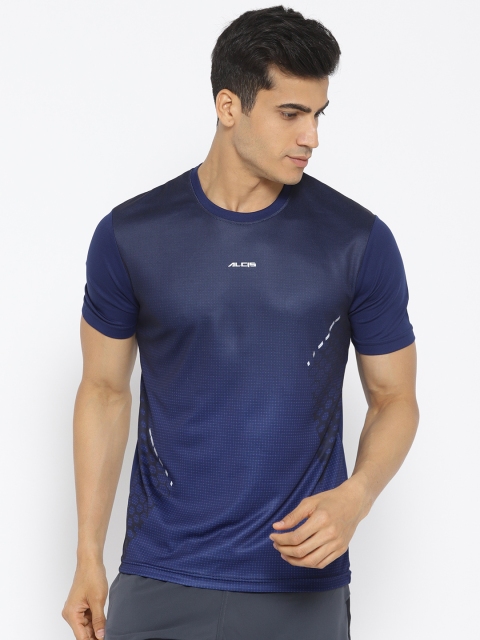 

Alcis Men Navy Blue Placement Print Round Neck T-shirt