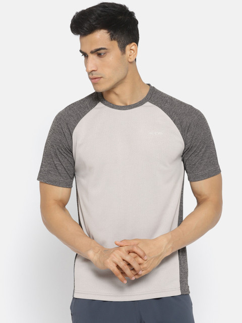 

Alcis Men Grey Solid Round Neck Running T-shirt