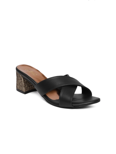 

CERIZ Women Black Solid Heels