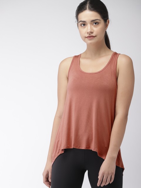 

FOREVER 21 Women Pink Solid Styled Back Top