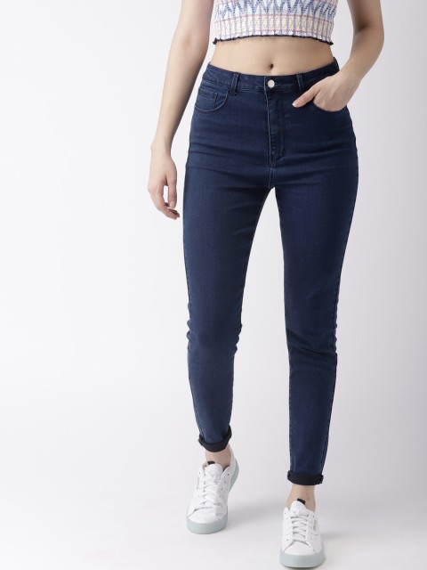 

FOREVER 21 Women Blue Skinny Fit High-Rise Clean Look Stretchable Jeans