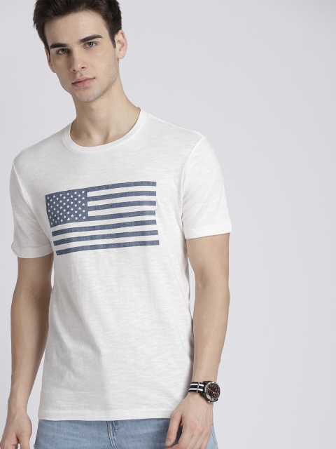 

GAP Men's Flag Short Sleeve T-Shirt, Off white