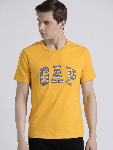 

GAP Men's Logo Short Sleeve T-Shirt, Mustard