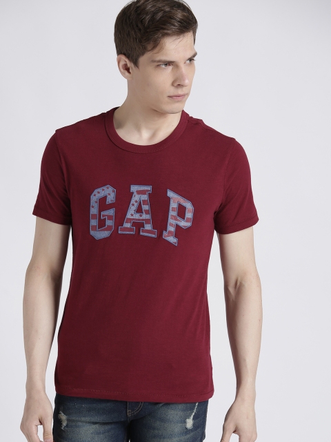 

GAP Men's Logo Short Sleeve T-Shirt, Maroon