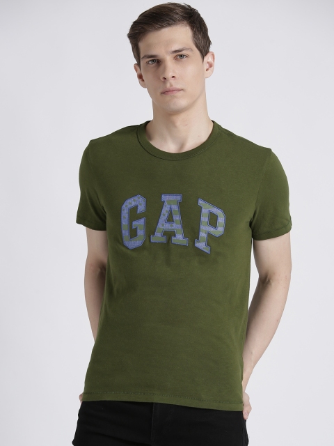 

GAP Men's Logo Short Sleeve T-Shirt, Olive