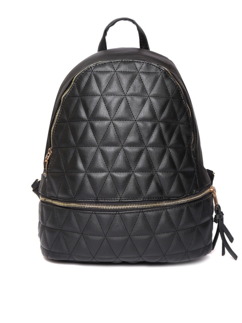 

DressBerry Women Black Quilted Backpack