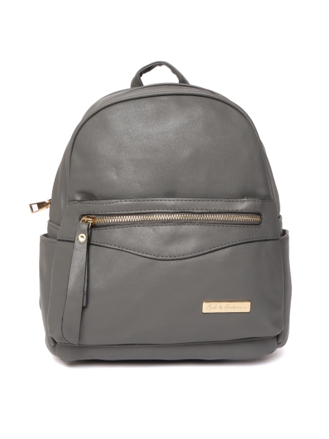 

Mast & Harbour Women Grey Solid Backpack