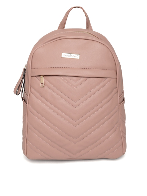 

DressBerry Women Dusty Pink Quilted Backpack