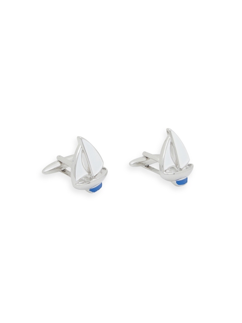 

shaze Silver-Toned Quirky Cufflinks