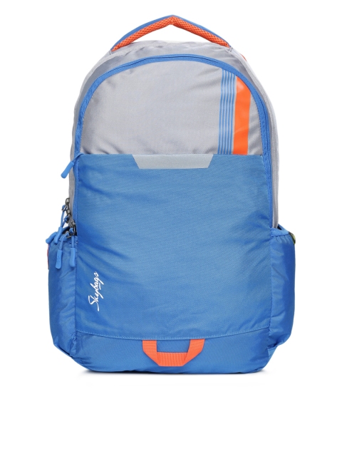 

Skybags Unisex Blue & Grey TEKIE X 01 SCHOOLColourblocked Backpack