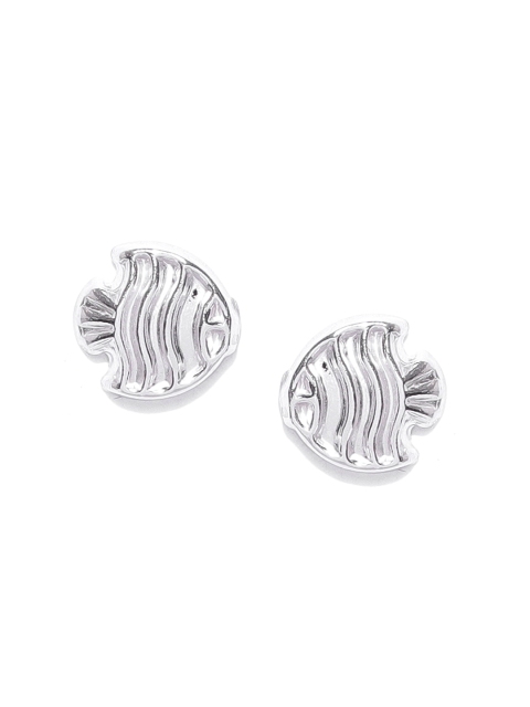 

Carlton London 925 Sterling Silver- Rhodium-Plated Quirky Studs