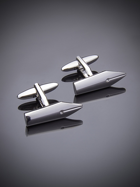 

shaze Silver-Plated Pen Nib Cufflinks