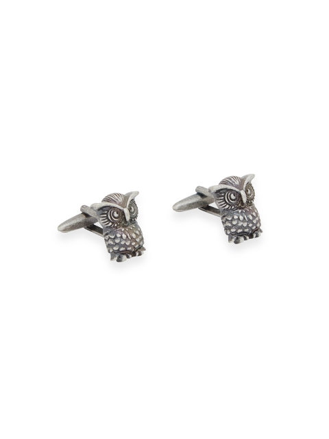 

shaze Silver-Toned Quirky Cufflinks