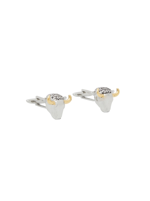 

shaze Silver-Toned Quirky Cufflinks