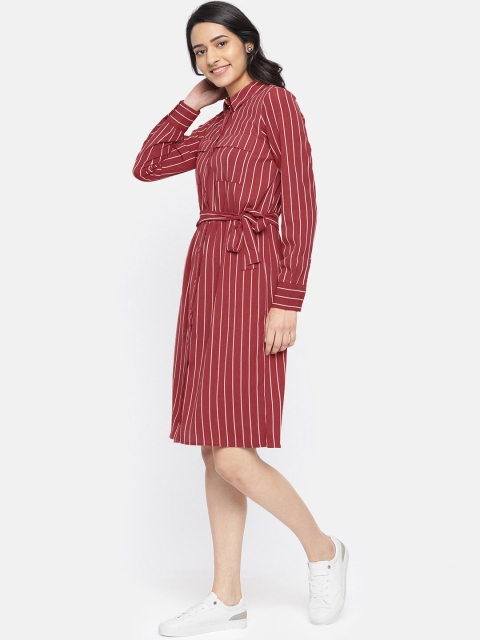 

Vero Moda Women Rust & Beige A-Line Dress
