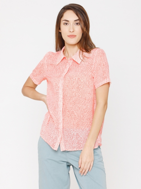 

Vero Moda Women Beige Regular Fit Printed Casual Shirt