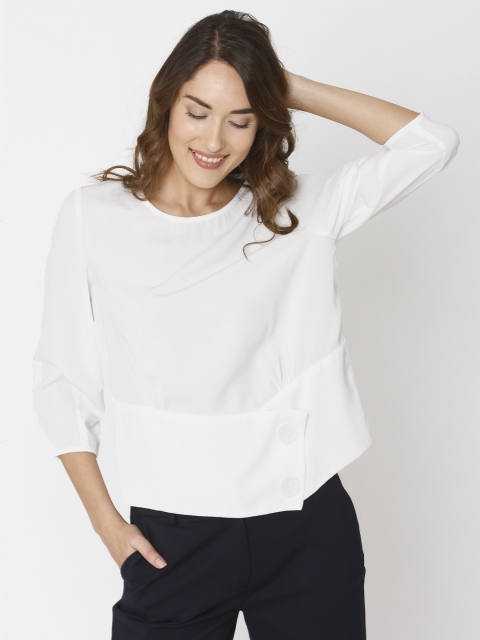 

Vero Moda Women White Solid Top