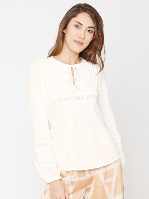 

Vero Moda Women White Solid Top