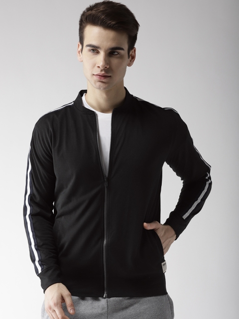 

Hubberholme Men Black Solid Sweatshirt