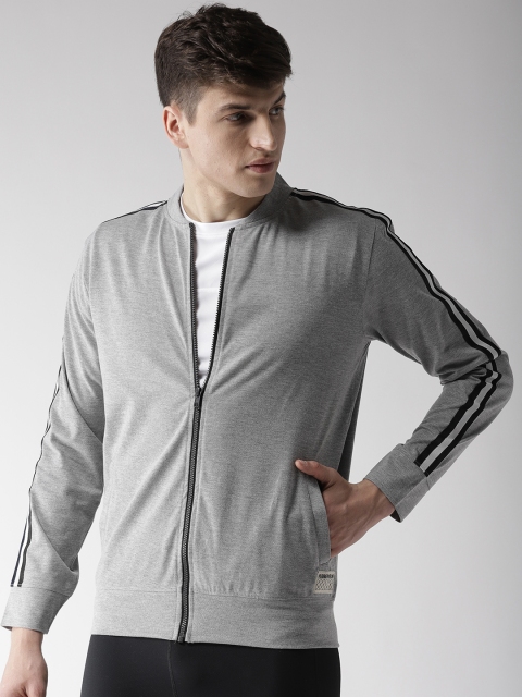 

Hubberholme Men Grey Solid Sweatshirt
