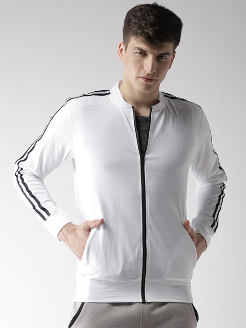 

Hubberholme Men White Solid Sweatshirt