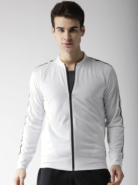 

Hubberholme Men White Solid Sweatshirt