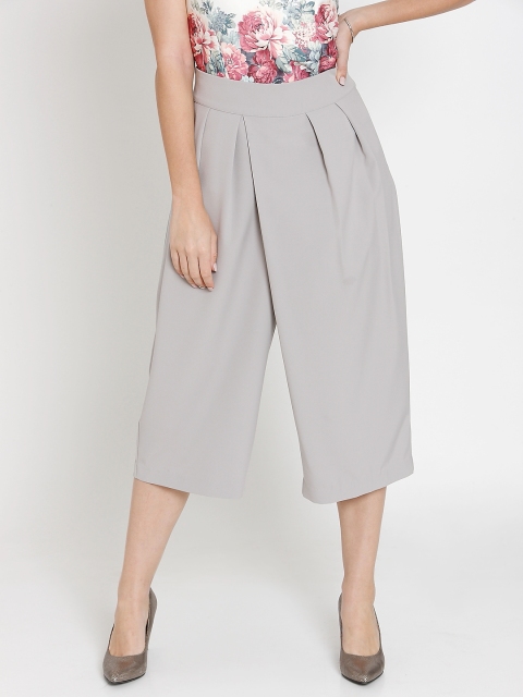

Vero Moda Women Grey Regular Fit Solid Culottes