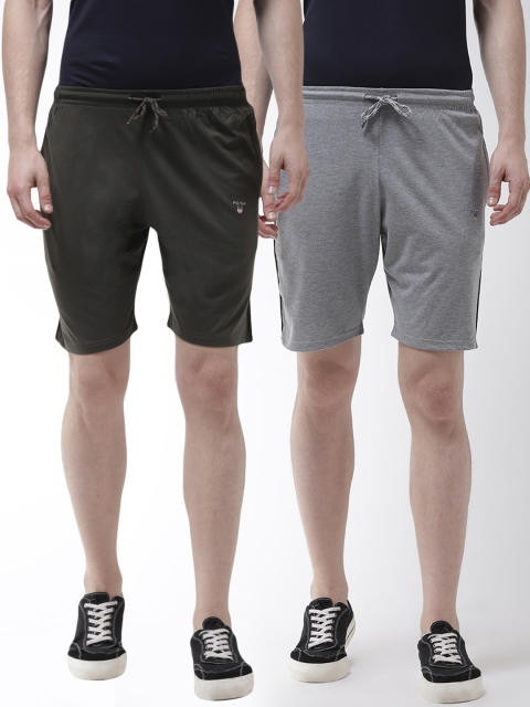 

Fort Collins Men Pack of 2 Solid Shorts, Grey melange