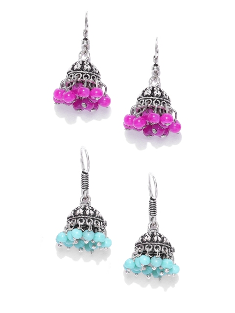 

Carlton London Set of 2 Dome-Shaped Jhumkas, Silver