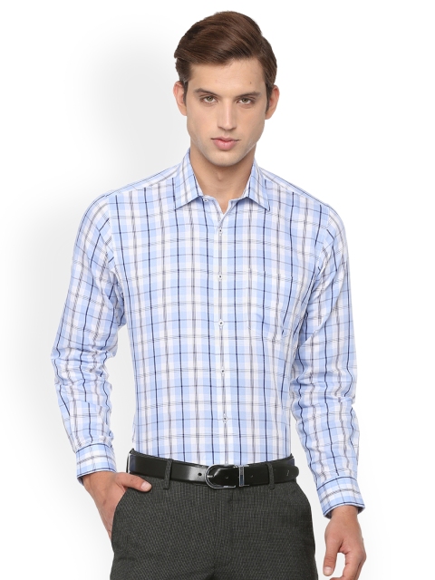 

Van Heusen Men Blue Regular Fit Checked Formal Shirt