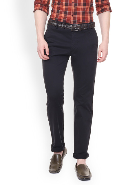 

Allen Solly Men Blue Regular Fit Solid Regular Trousers