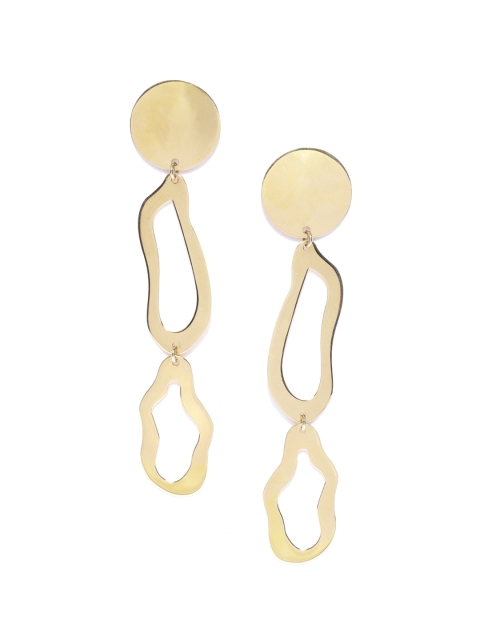 

Carlton London Gold-Toned Brass-Plated Handcrafted Drop Earrings