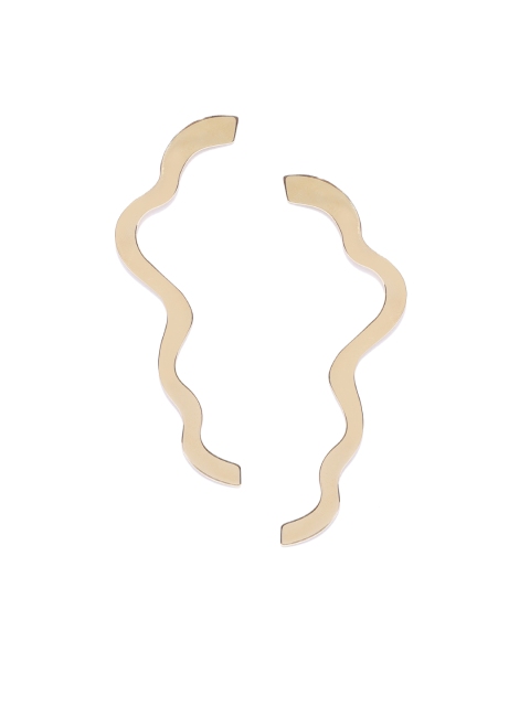 

Carlton London Gold-Toned Brass-Plated Handcrafted Contemporary Drop Earrings