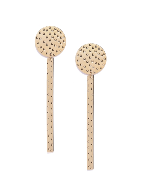 

Carlton London Gold-Toned Brass-Plated Handcrafted Geometric Drop Earrings