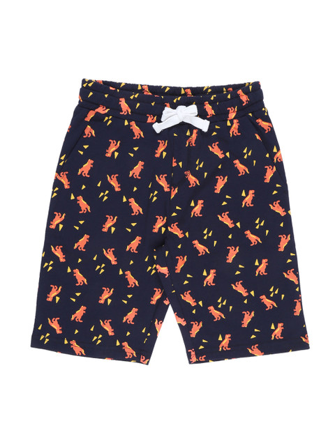 

Pantaloons Junior Boys Navy Blue Printed Regular Fit Regular Shorts