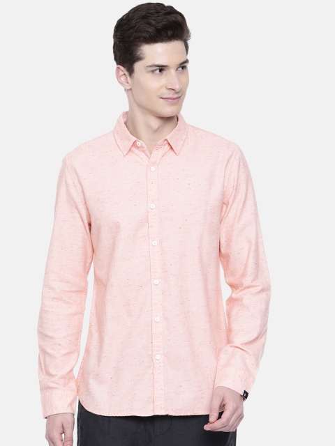 

Breakbounce Men Orange Slim Fit Solid Casual Shirt
