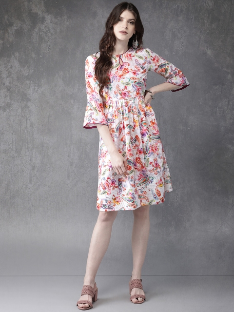

Anouk Women Multicoloured Printed A-Line Kurta, Multi