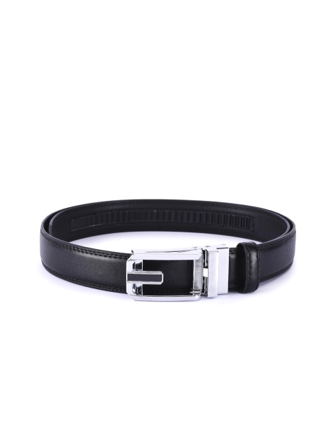 

BuckleUp Men Black Solid Belt