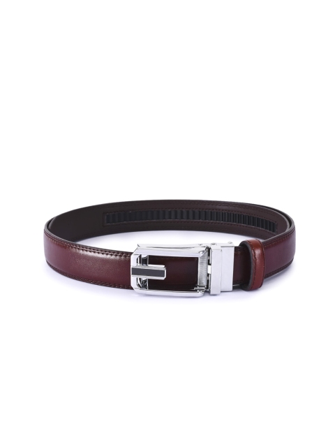 

BuckleUp Men Maroon Solid Belt