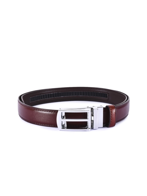

BuckleUp Men Maroon Solid Belt