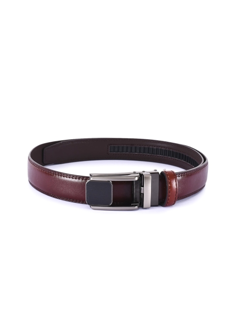 

BuckleUp Men Maroon Solid Belt