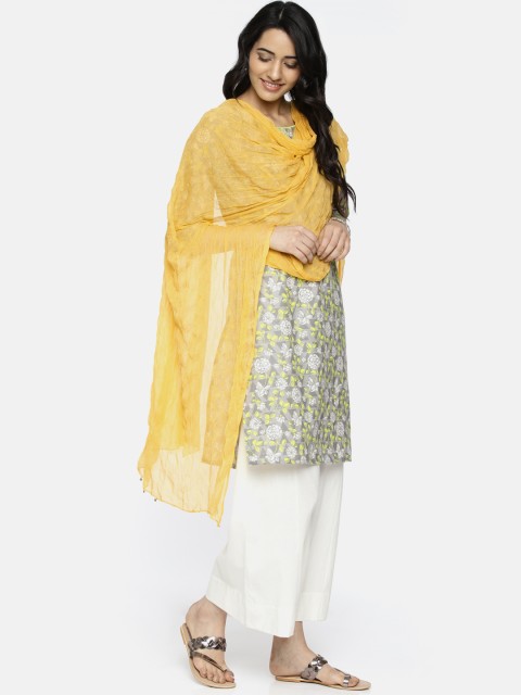 

Melange by Lifestyle Mustard Solid Dupatta